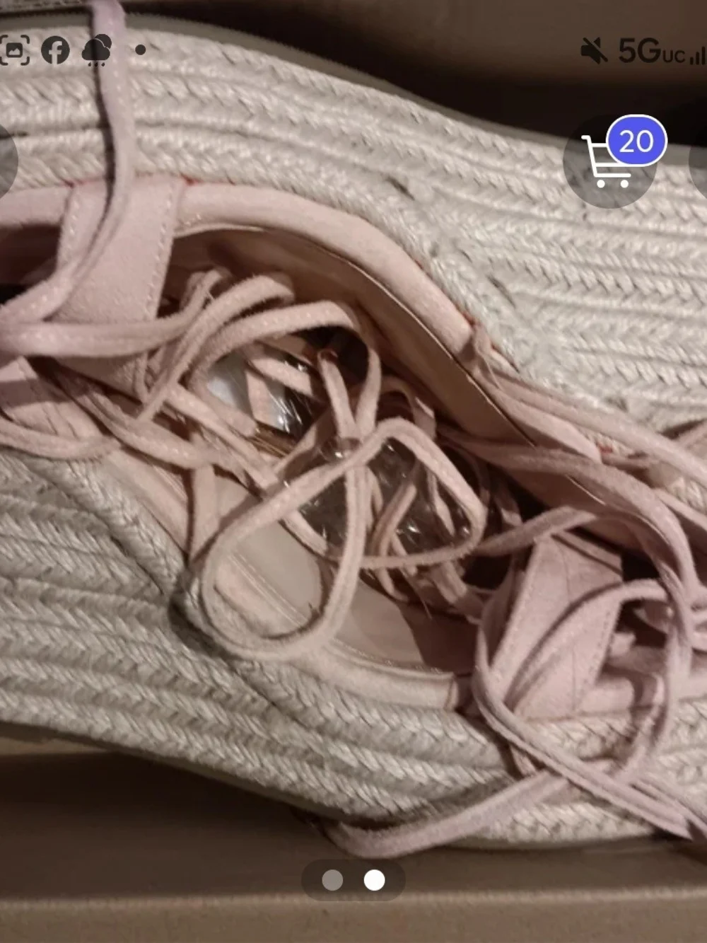 Women’s Nude Pink Lace-Up Espadrille Wedge Sandals